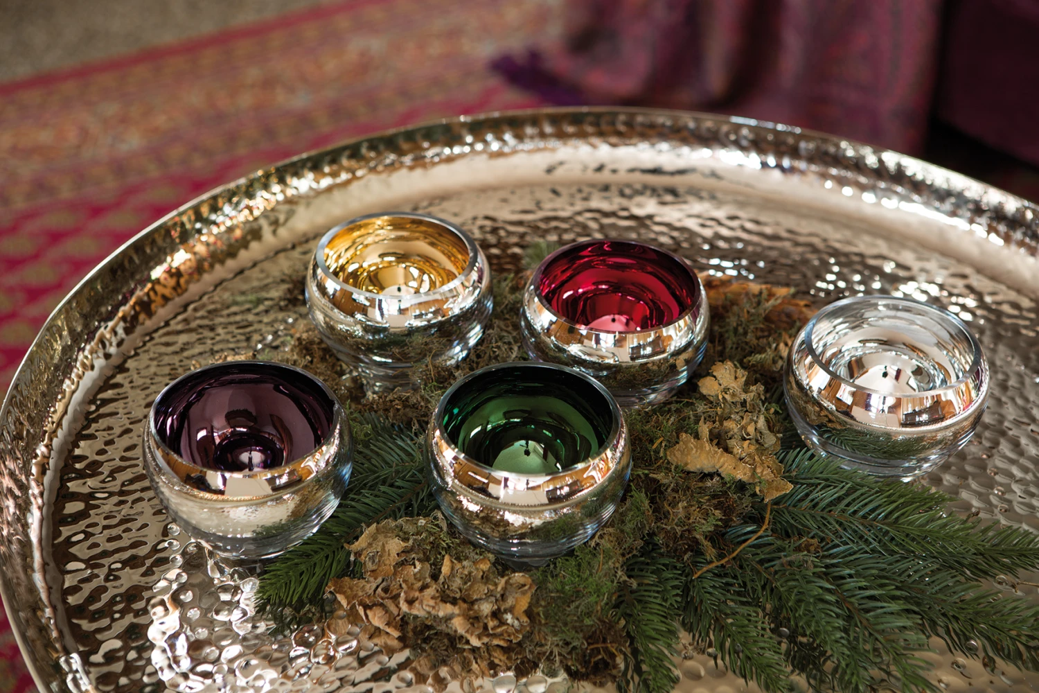 Fink Living COLORE Teelichthalter Grün 2 Fink Living COLORE Teelichthalter Grün – Bild 2