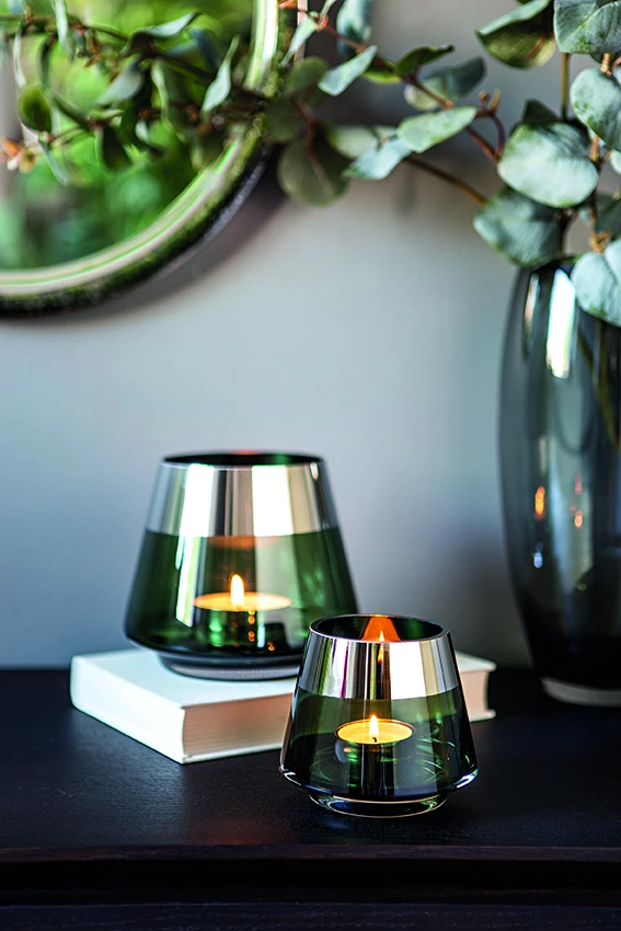 Fink Living JONA Teelichthalter Dunkel Grün Klein 2 Fink Living JONA Teelichthalter Dunkel Grün Klein – Bild 2