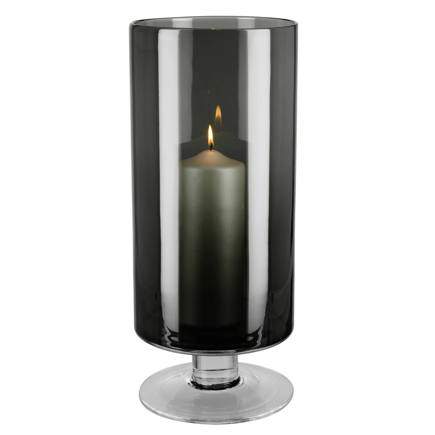 Fink Living Windlicht/ Vase VIANA Grau Groß 2 Fink Living Windlicht/ Vase VIANA Grau Groß – Bild 2