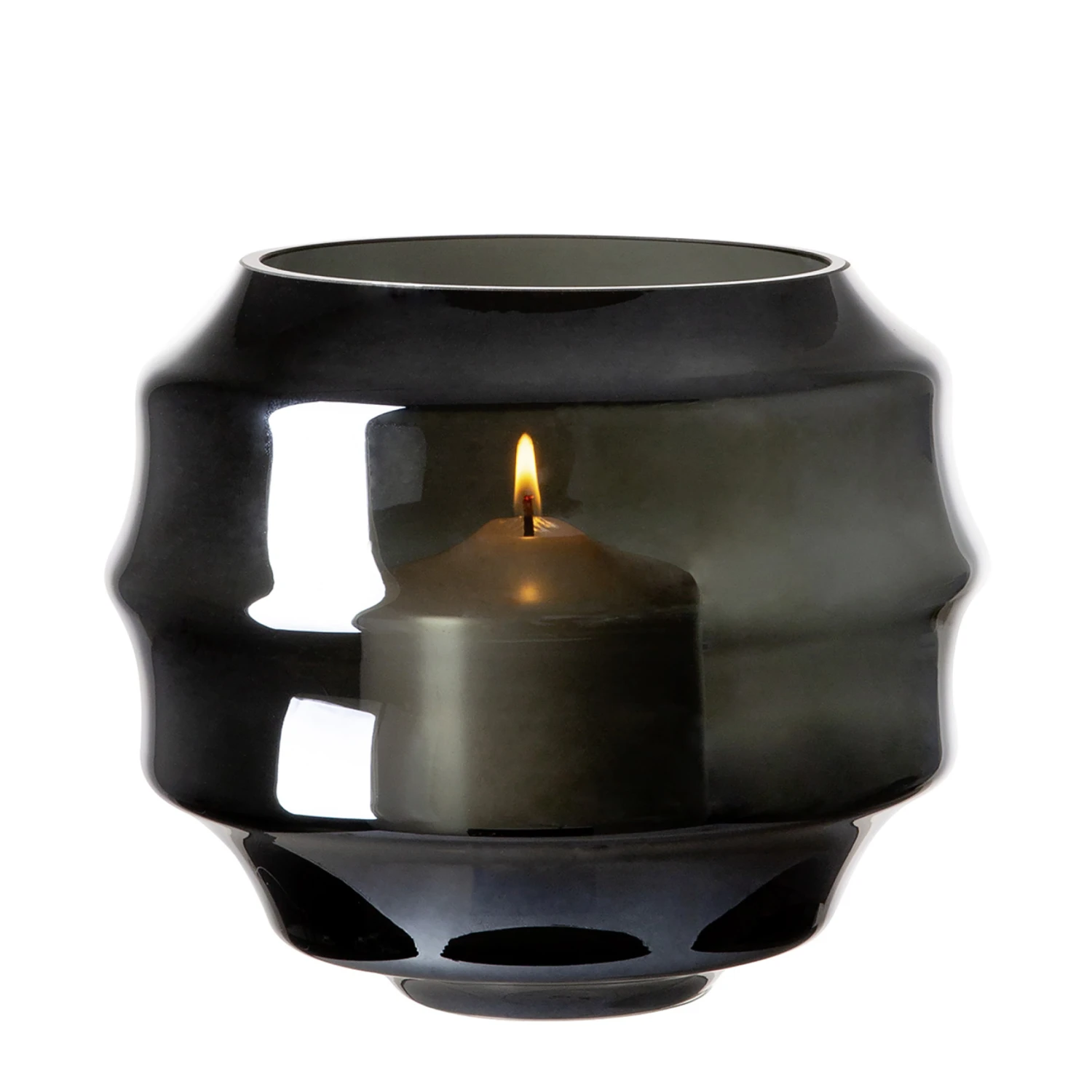 Fink Living Glasvase/ Windlicht WIKA Grau 2 Fink Living Glasvase/ Windlicht WIKA Grau – Bild 2