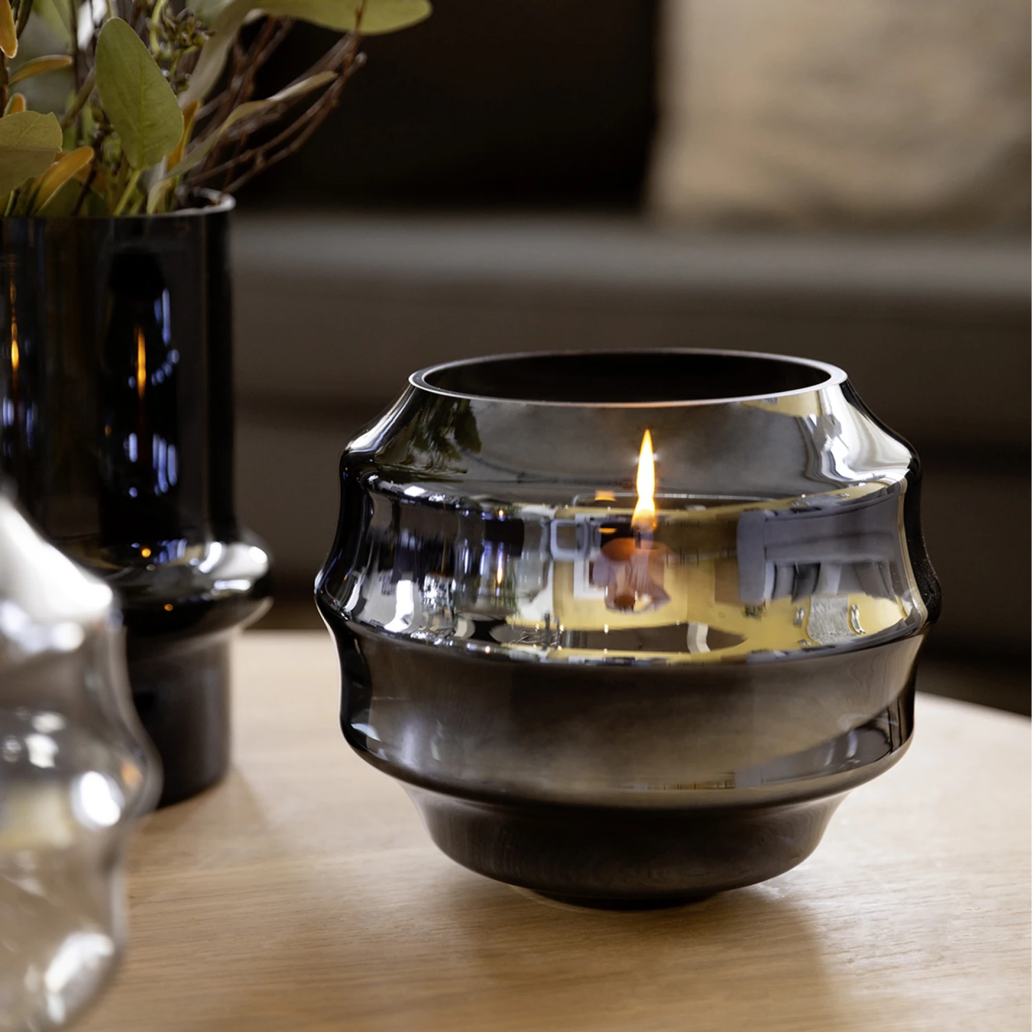 Fink Living Glasvase/ Windlicht WIKA Grau 3 Fink Living Glasvase/ Windlicht WIKA Grau – Bild 3