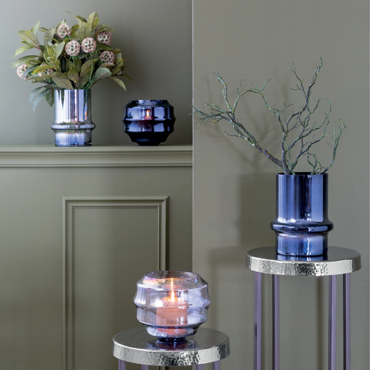 Fink Living Glasvase KENZA Grau 3 Fink Living Glasvase KENZA Grau – Bild 3