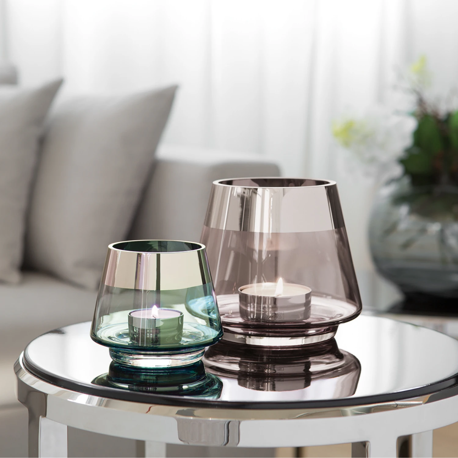 Fink Living JONA Teelichthalter Grau 2 Fink Living JONA Teelichthalter Grau – Bild 2