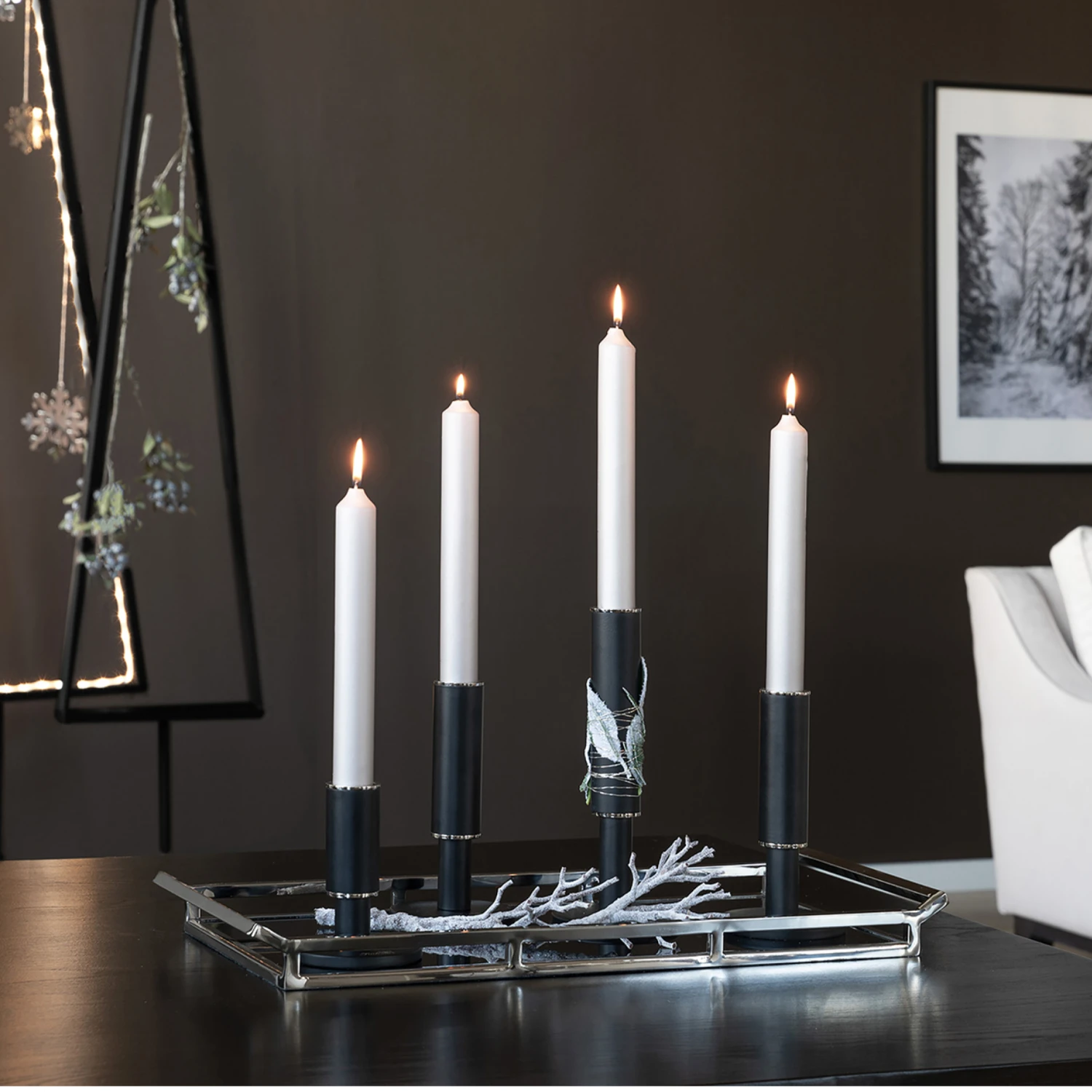 Fink Living Kerzenleuchter RITMO Schwarz Mittel 4 Fink Living Kerzenleuchter RITMO Schwarz Mittel – Bild 4