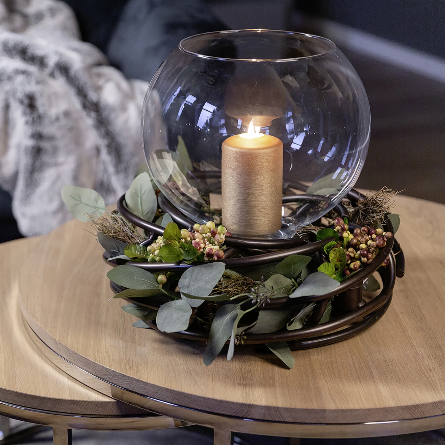 Fink Living Adventskranz CORONA Dunkle Bronze 2 Fink Living Adventskranz CORONA Dunkle Bronze – Bild 2