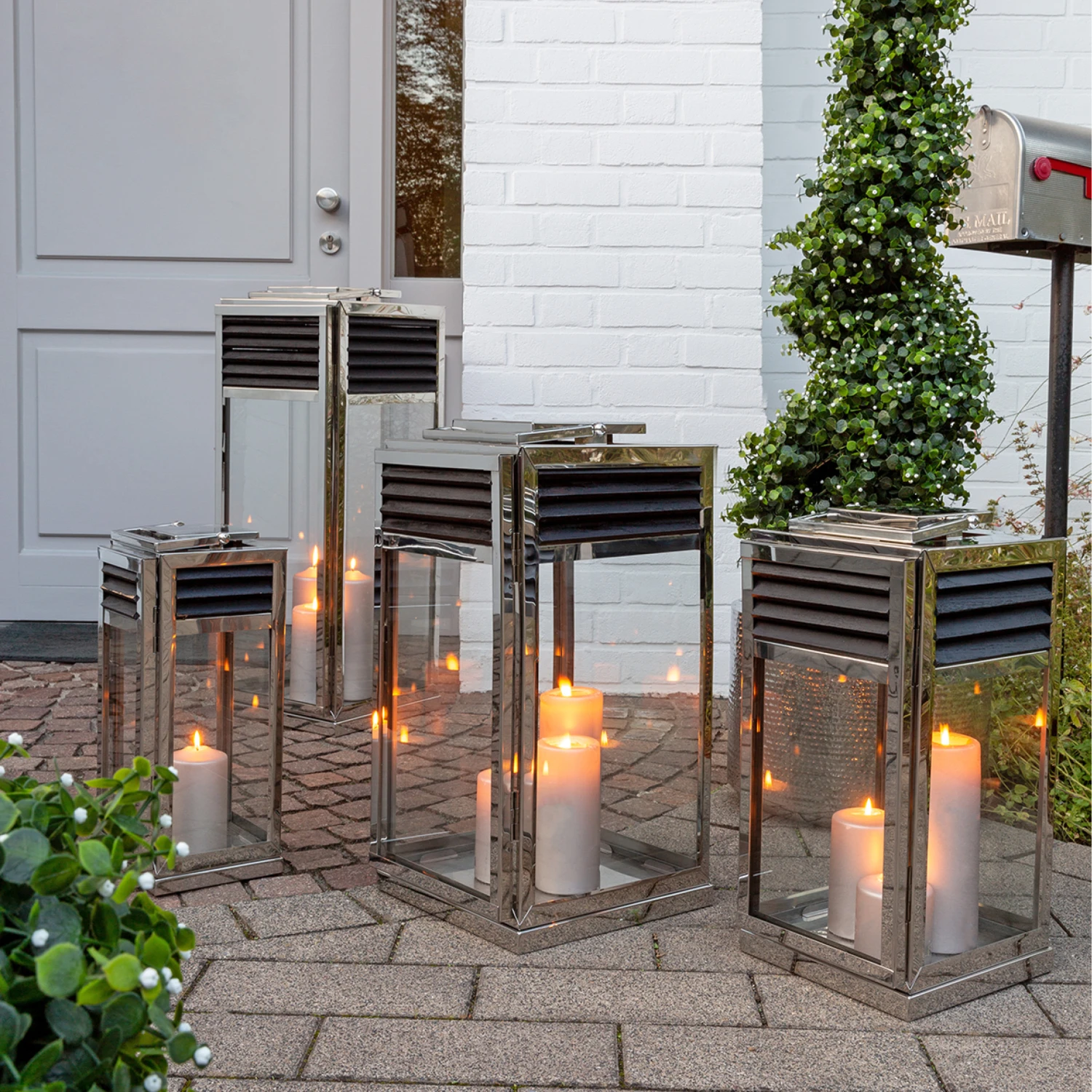 Fink Living GENUA Laterne Schwarz Höhe 60cm 2 Fink Living GENUA Laterne Schwarz Höhe 60cm – Bild 2