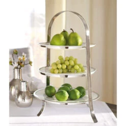 Fink Living Telleretagere PLATE 3fach Groß Gehämmert -Fink 155078 4