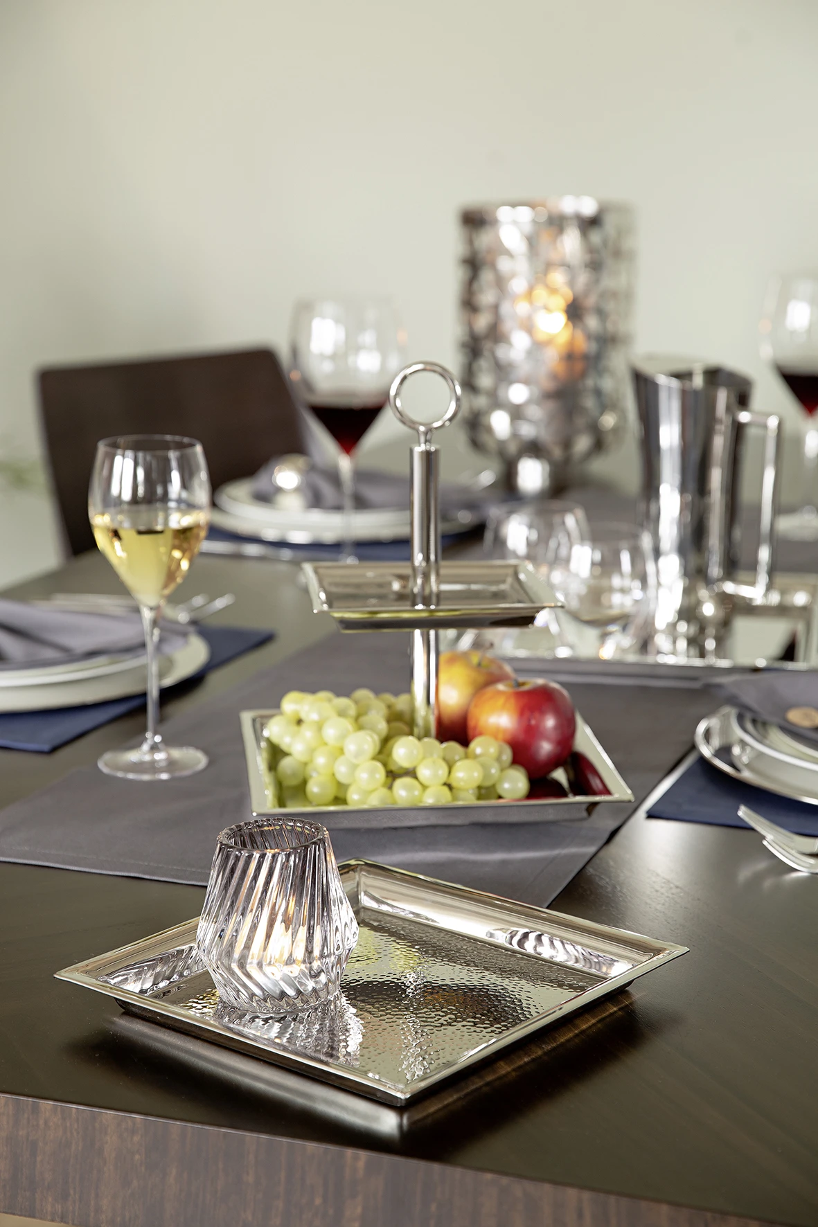 Fink Living Tablett NAGANO I Gehämmert 3 Fink Living Tablett NAGANO I Gehämmert – Bild 3