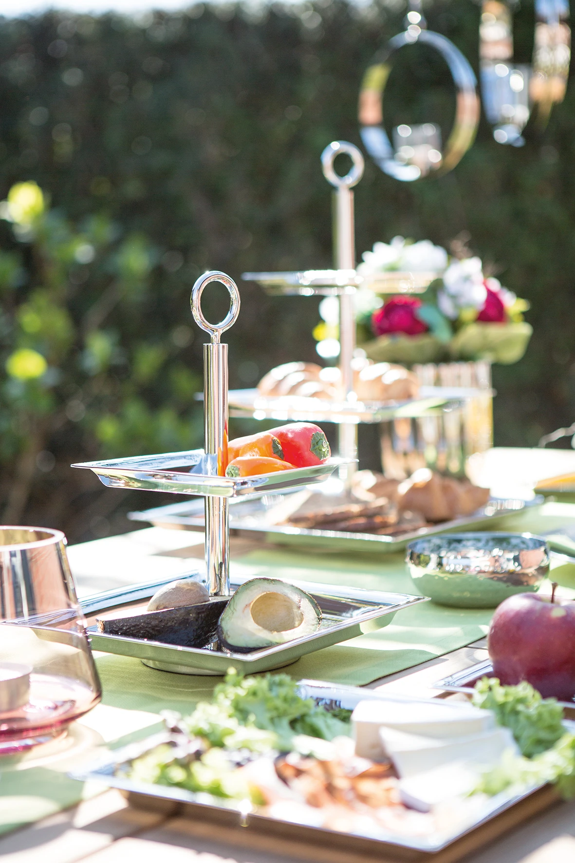 Fink Living 2er NAGANO Etagere Gehämmert 2 Fink Living 2er NAGANO Etagere Gehämmert – Bild 2