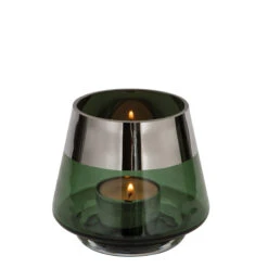 Fink Living JONA Teelichthalter Dunkel Grün Klein