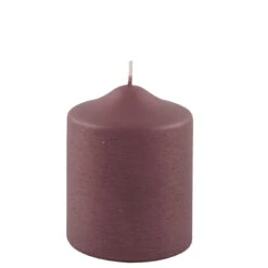 Fink Living Stumpenkerze Gebürstet Bordeaux H.10cm