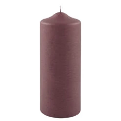 Fink Living Stumpenkerze Gebürstet Bordeaux H.20cm