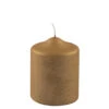 Fink Living Stumpenkerze Gebürstet Gold H.10cm