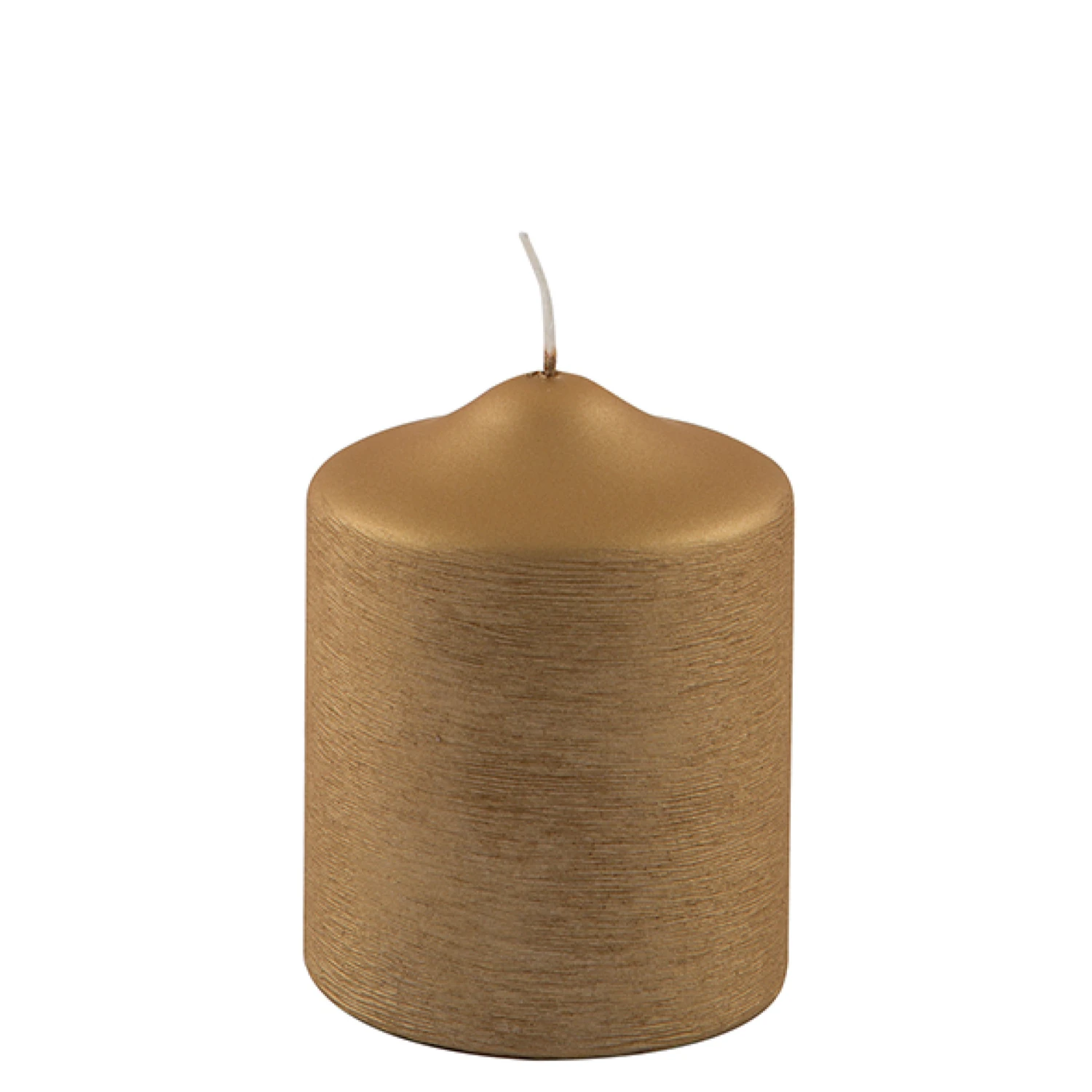 Fink Living Stumpenkerze Gebürstet Gold H.10cm 1 Fink Living Stumpenkerze Gebürstet Gold H.10cm