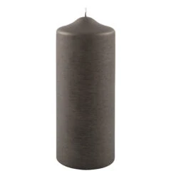 Fink Living Stumpenkerze Gebürstet Mocca H.20cm