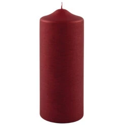 Fink Living Stumpenkerze Gebürstet Rot H.20cm