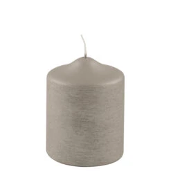 Fink Living Stumpenkerze Gebürstet Stein H.10cm