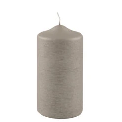 Fink Living Stumpenkerze Gebürstet Stein H.15cm