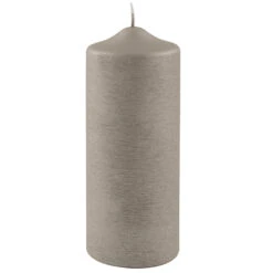 Fink Living Stumpenkerze Gebürstet Stein H.20cm