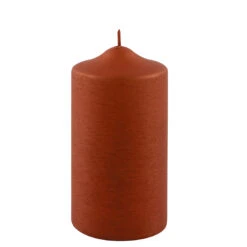 Fink Living Stumpenkerze Gebürstet Terra H.15cm