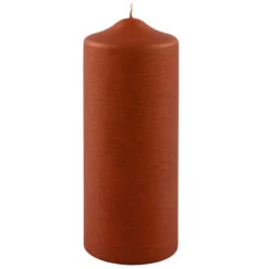Fink Living Stumpenkerze Gebürstet Terra H.20cm