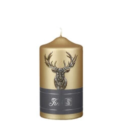 Fink Living Stumpenkerze Hirsch Gold