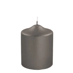Fink Living Stumpenkerze Metallic Mocca H.10cm