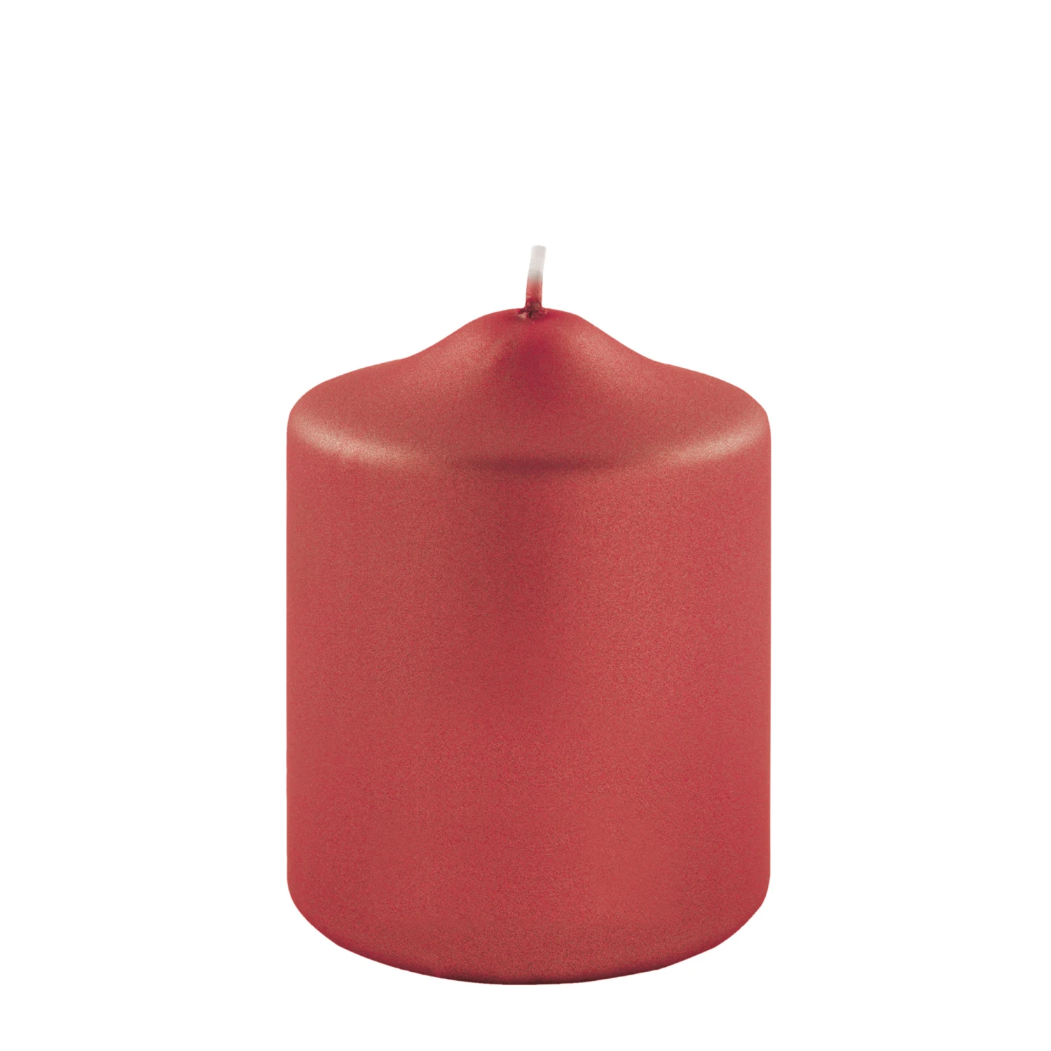 Fink Living Stumpenkerze Metallic Rot H.10cm 1 Fink Living Stumpenkerze Metallic Rot H.10cm