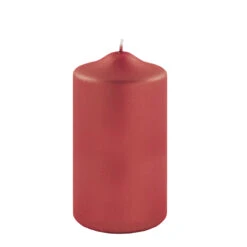 Fink Living Stumpenkerze Metallic Rot H.15cm
