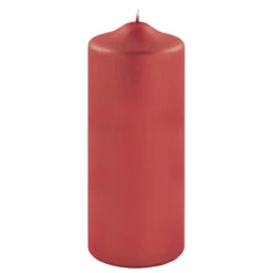Fink Living Stumpenkerze Metallic Rot H.20cm