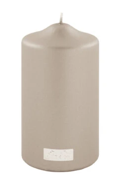 Fink Living Stumpenkerze Metallic Stein H.15cm