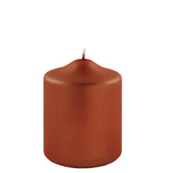 Fink Living Stumpenkerze Metallic Terra H.10cm