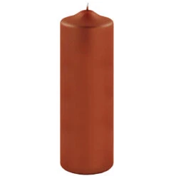 Fink Living Stumpenkerze Metallic Terra H.25cm