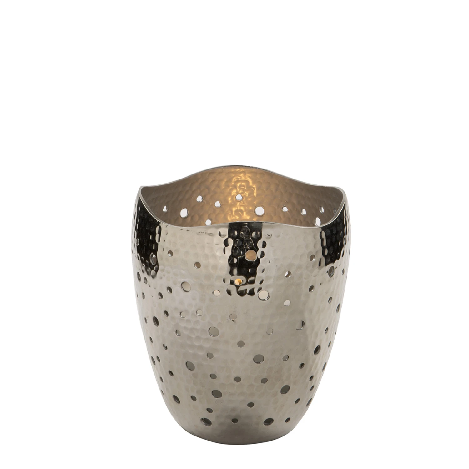 Fink Living Windlicht ELIAS Vernickelt Mittel 1 Fink Living Windlicht ELIAS Vernickelt Mittel